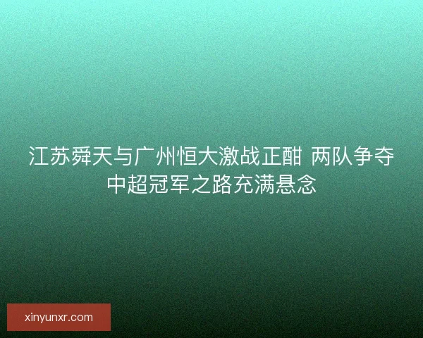 江苏舜天与广州恒大激战正酣 两队争夺中超冠军之路充满悬念 江苏舜天与广州恒大激战正酣 两队争夺中超冠军之路充满悬念